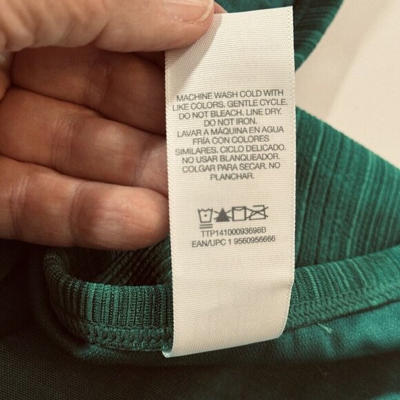 TIME & TRU Mid-Rise Bikini Swimsuit Bottoms 3X (24W-26W) Green Open Sides NEW - Picture 8 of 13